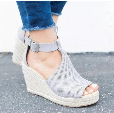 Straw Wedge Women's Heels