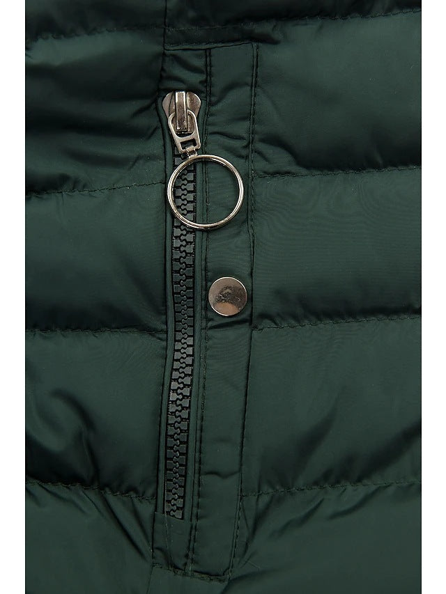 Women's Plush Hooded Mid-length Coat - Frazeshop