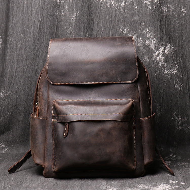 Luxury Leather Retro Backpack - Frazeshop