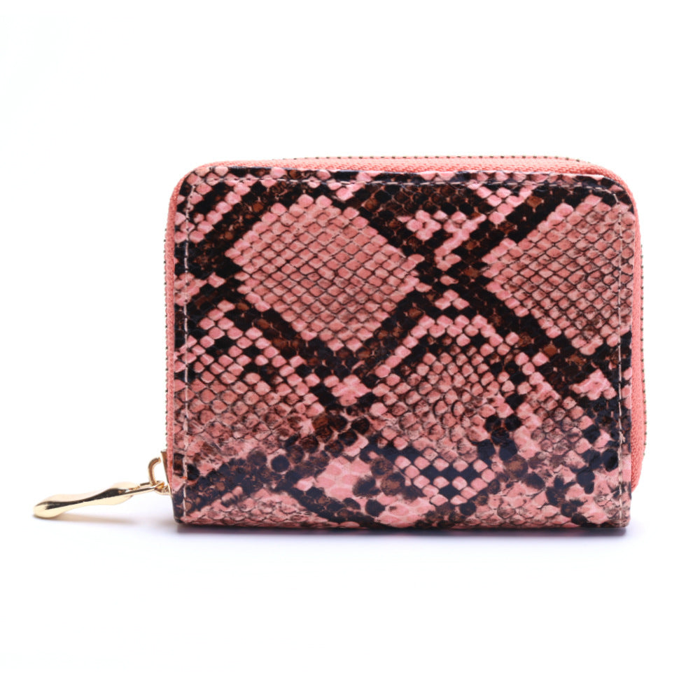 Snakeskin Wallet Women Zipper Coin Purse - Frazeshop