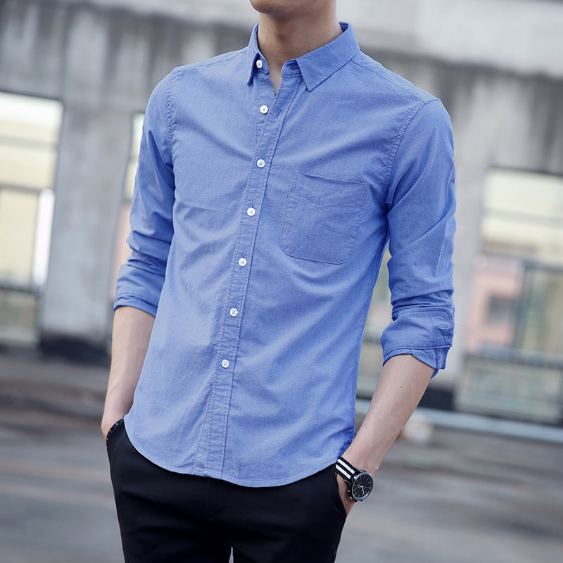 Long-Sleeved Casual Men's Shirt - Frazeshop