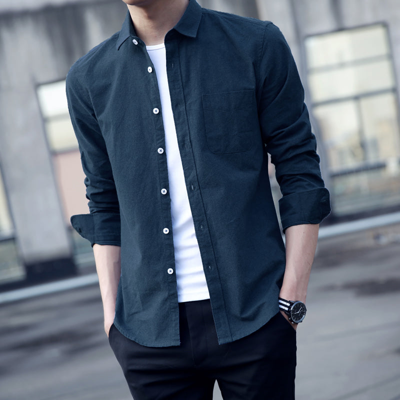 Long-Sleeved Casual Men's Shirt - Frazeshop