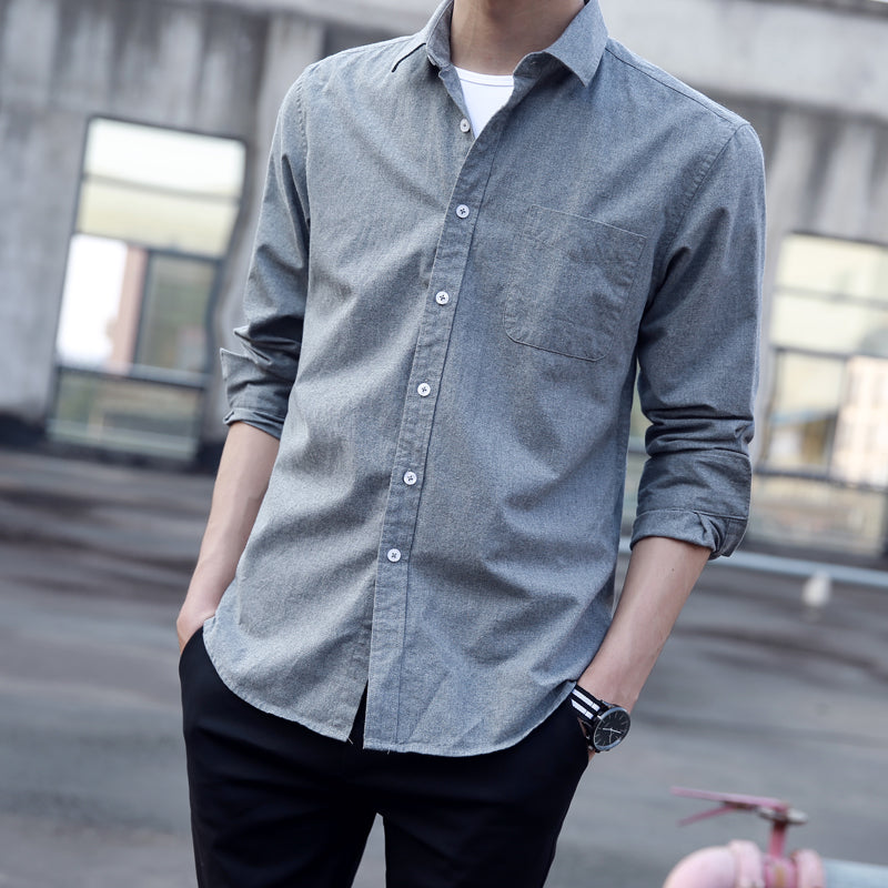 Long-Sleeved Casual Men's Shirt - Frazeshop