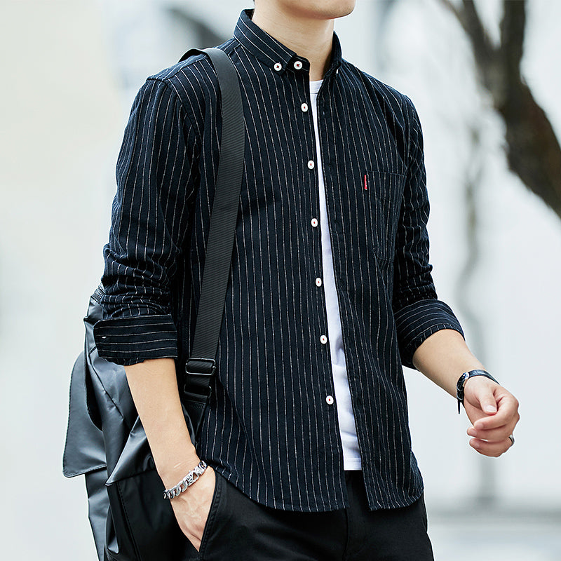 Long-Sleeved Casual Men's Shirt - Frazeshop