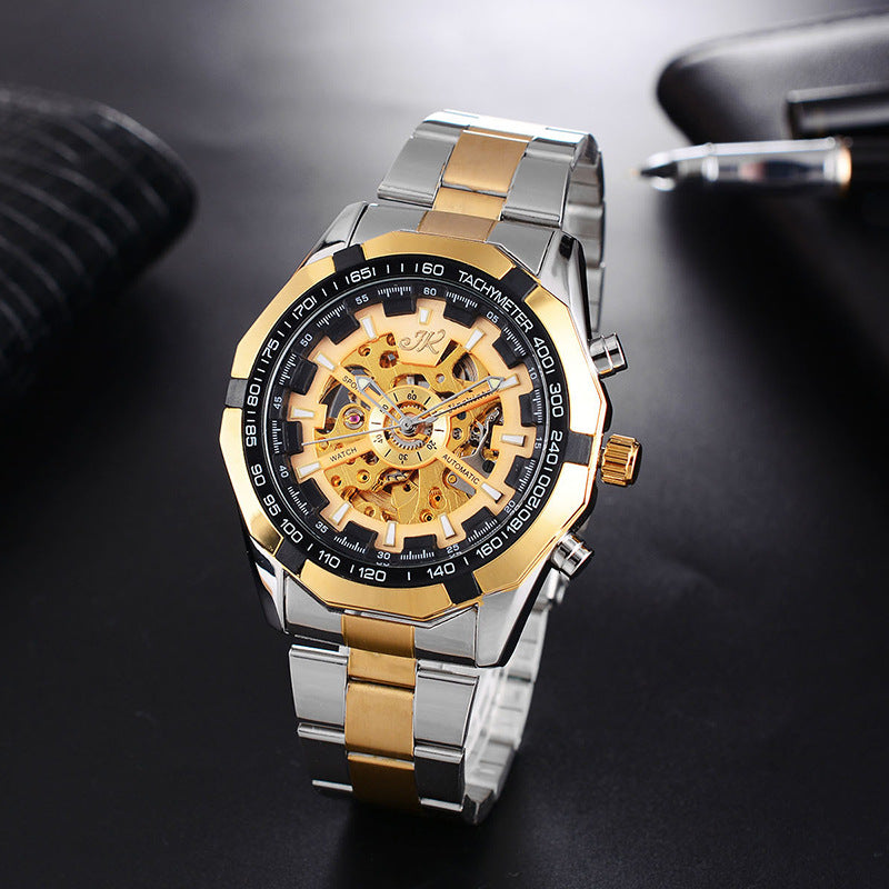 Men's Mechanical Watch Steel Band Fashion Watch - Frazeshop
