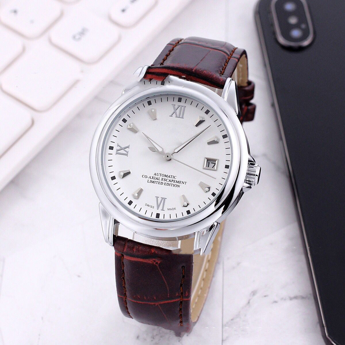 Mens Transparent Skeleton Mechanical Automatic Casual Watch - Frazeshop
