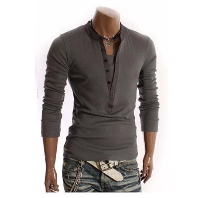 British Style Mens V-neck T-Shirt - Frazeshop