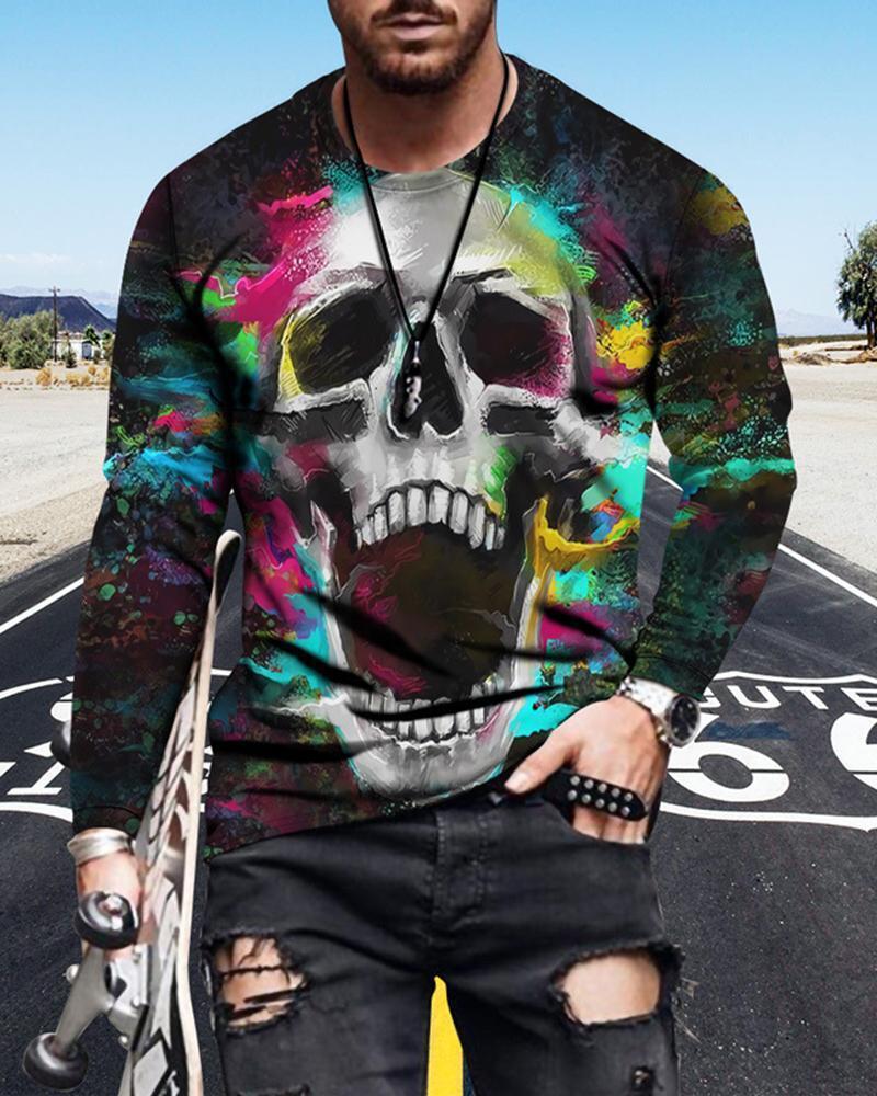 Mens Letter Crew Neck Slim Fit Casual Print T Shirt - Frazeshop