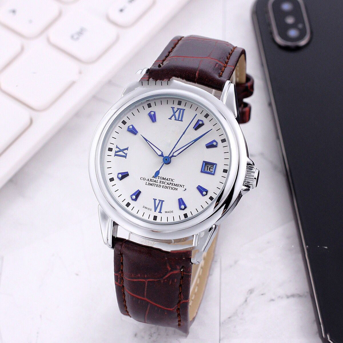 Mens Transparent Skeleton Mechanical Automatic Casual Watch - Frazeshop