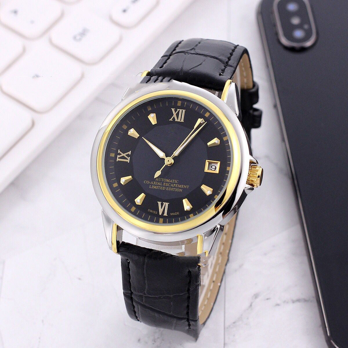 Mens Transparent Skeleton Mechanical Automatic Casual Watch - Frazeshop