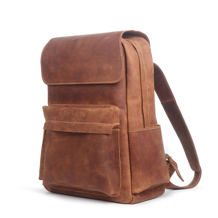 Luxury Leather Retro Backpack - Frazeshop
