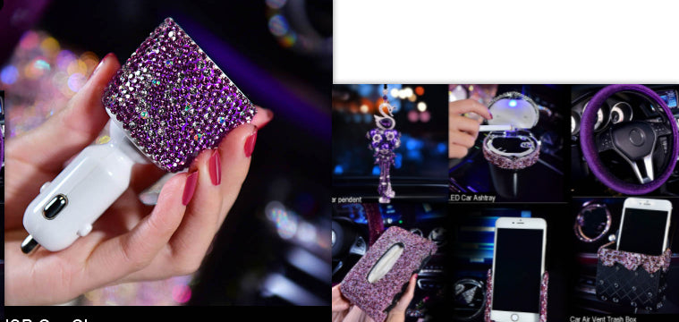 Rhinestone Car Accessories For Women - Frazeshop