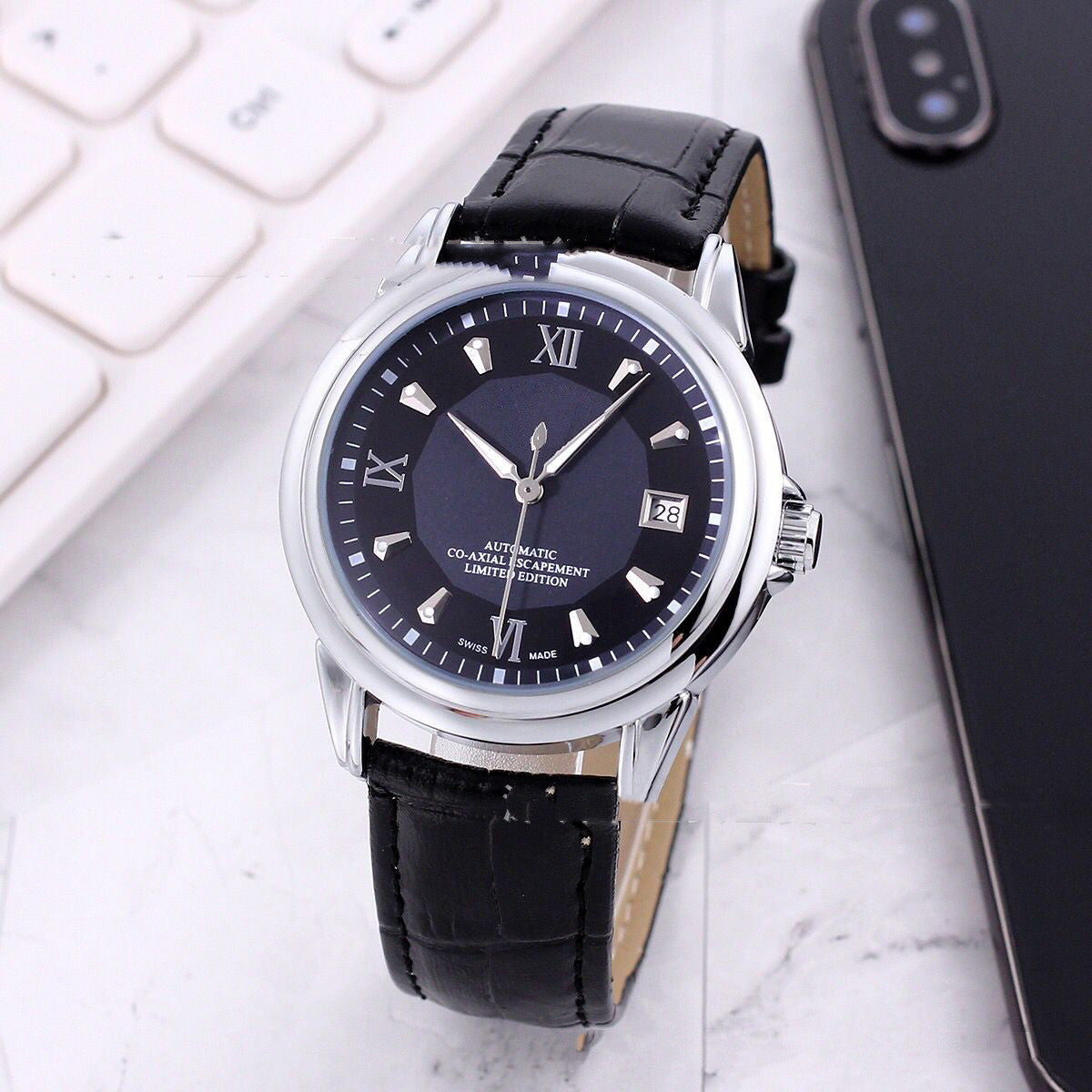Mens Transparent Skeleton Mechanical Automatic Casual Watch - Frazeshop
