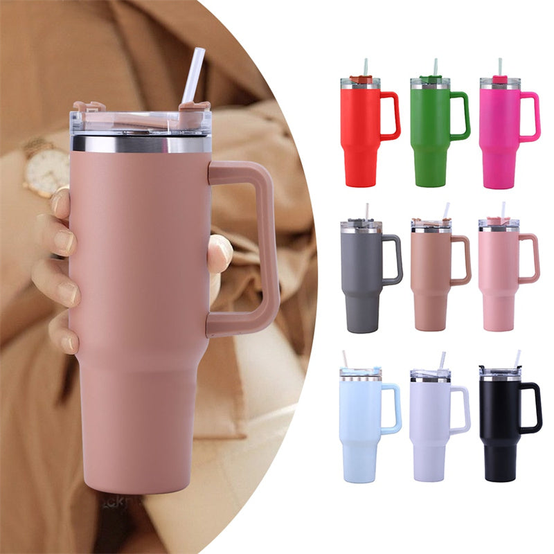 Insulation Cup With Handle | Stainless Steel Water Bottle - Frazeshop