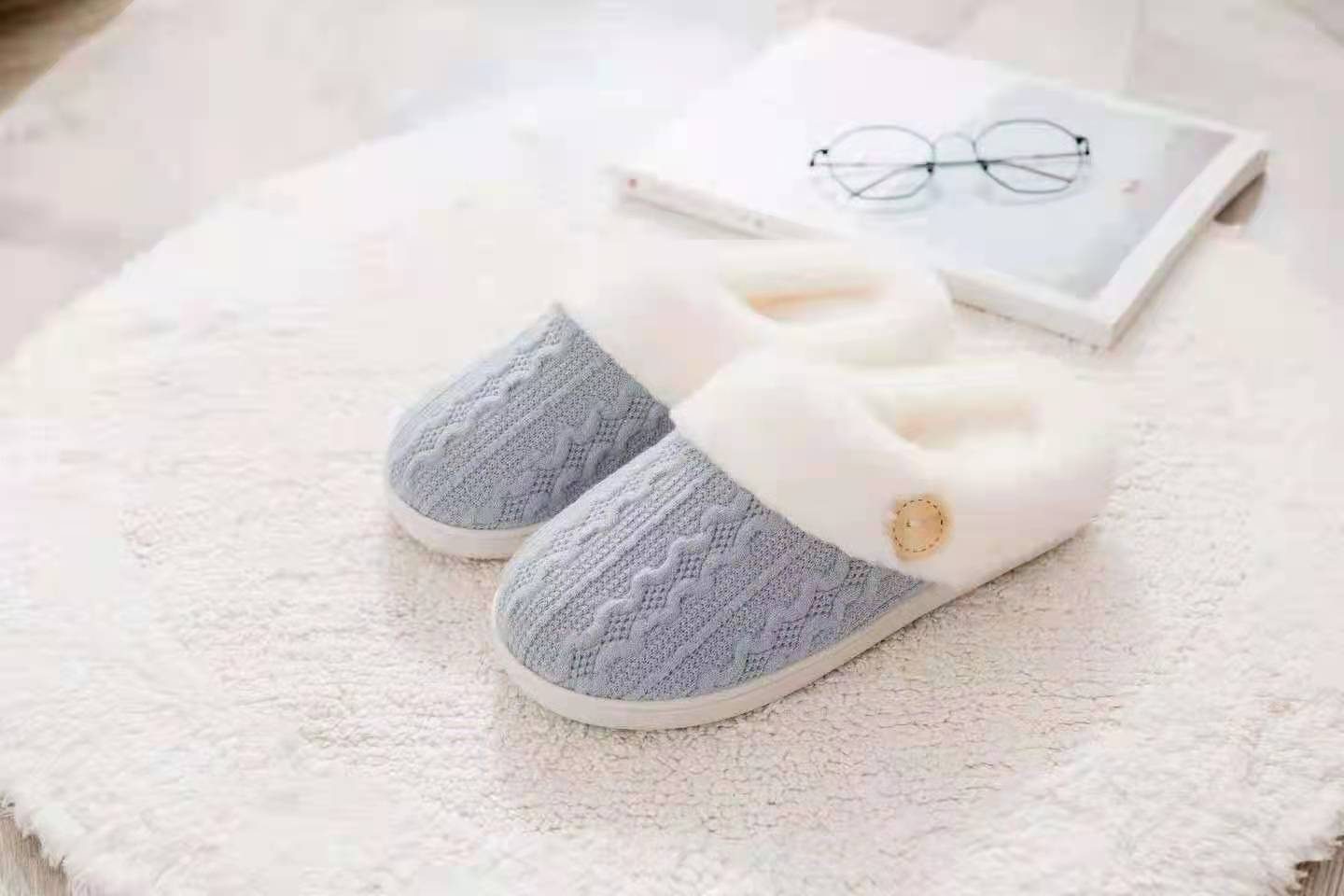 European Size Cotton Wool Slippers - Frazeshop