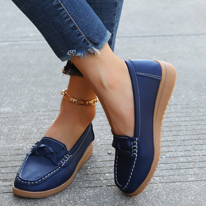 Women Flats Shoes Weave Design Soft Spring Summer Shoes - Frazeshop
