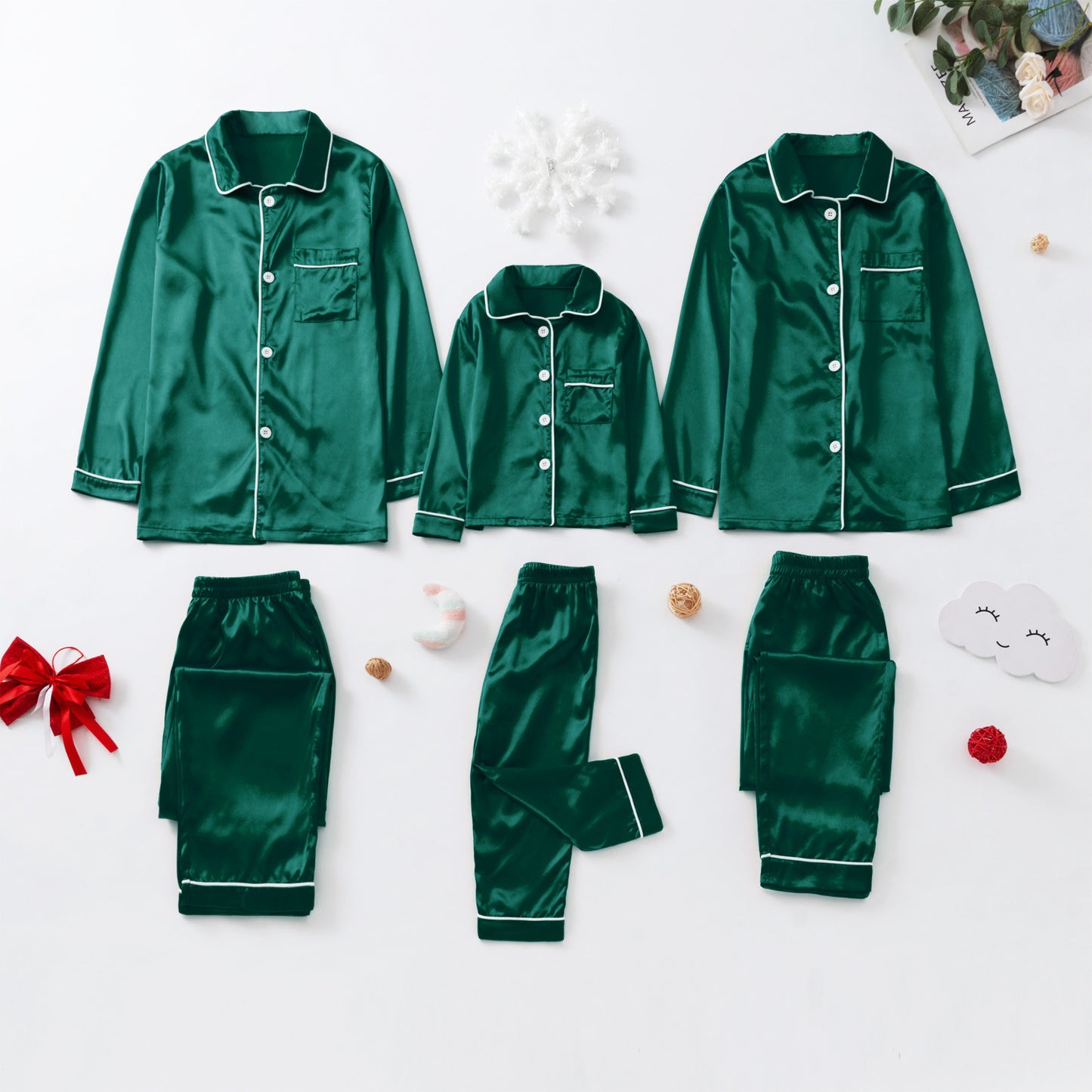 Long-sleeved Pajamas Ice Silk Home Wear - Frazeshop