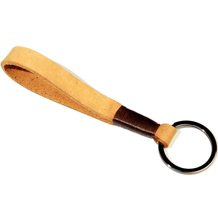Fashion Simple Top Layer Cowhide Keychain - Frazeshop