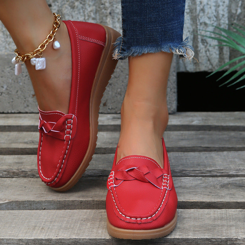 Women Flats Shoes Weave Design Soft Spring Summer Shoes - Frazeshop