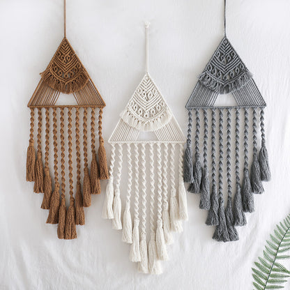 Handwoven Home Decor Triangle Dream Catcher Pendant - Frazeshop