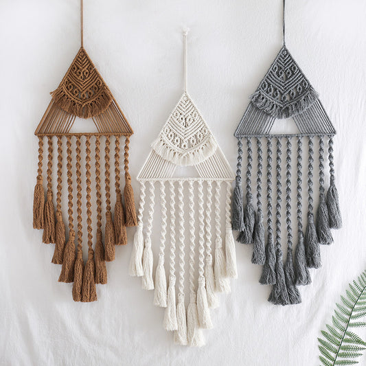 Handwoven Home Decor Triangle Dream Catcher Pendant - Frazeshop