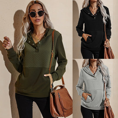 Women's Slim Fit Long-Sleeved Hooded Sweater