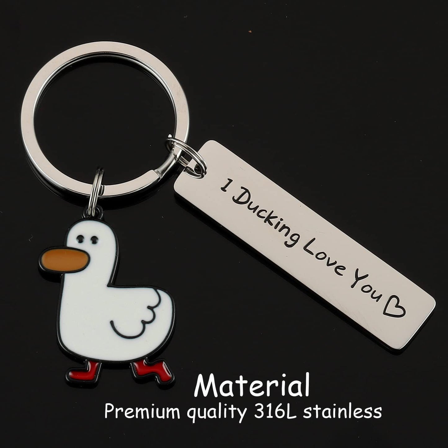 Funny Duck Pun Keychain - Frazeshop