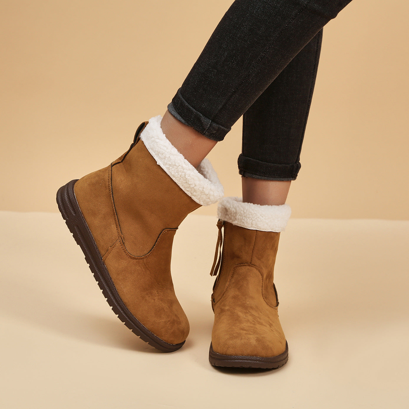 Warm Fleece Short Boots - Frazeshop