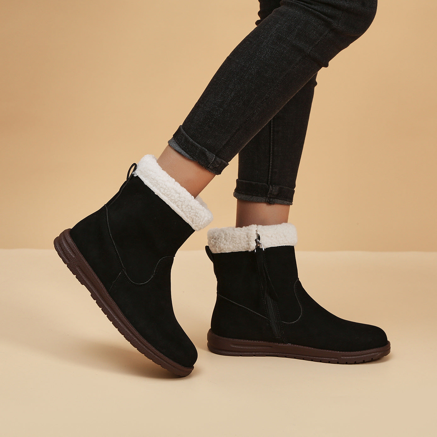 Warm Fleece Short Boots - Frazeshop