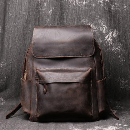 Luxury Leather Retro Backpack - Frazeshop