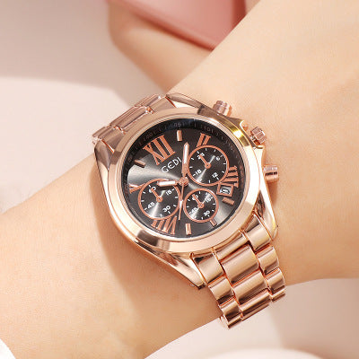 Luxury rose gold women casual watch - Frazeshop