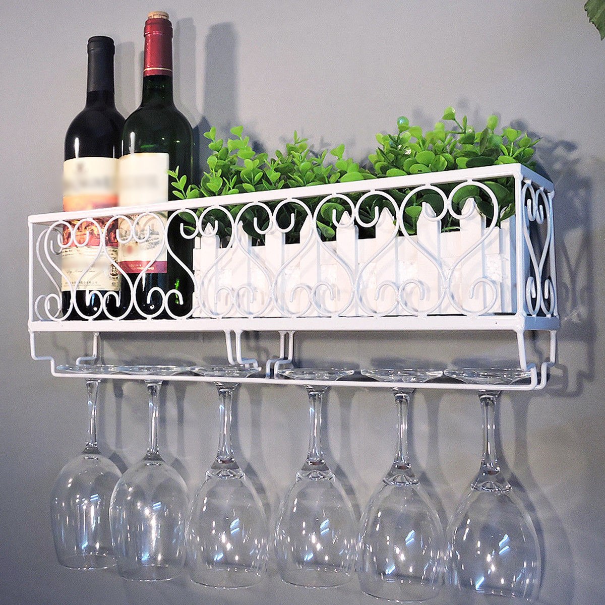 Wall Mount Metal Wine Rack - Frazeshop