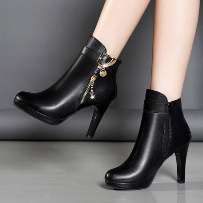 Womens Autumn Leather Boots - Frazeshop