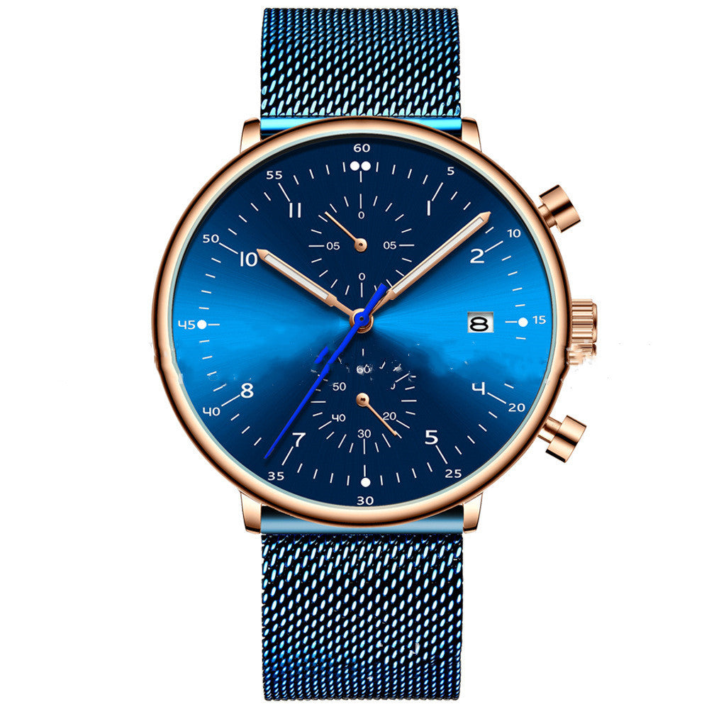 Men's Stainless Steel Wrist Watch - Frazeshop