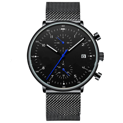 Men's Stainless Steel Wrist Watch - Frazeshop