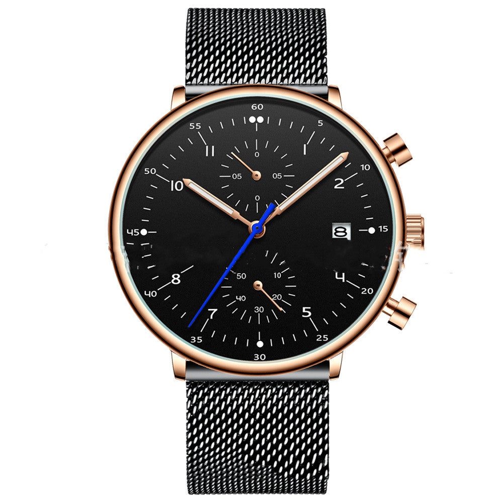 Men's Stainless Steel Wrist Watch - Frazeshop