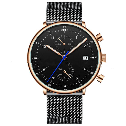 Men's Stainless Steel Wrist Watch - Frazeshop