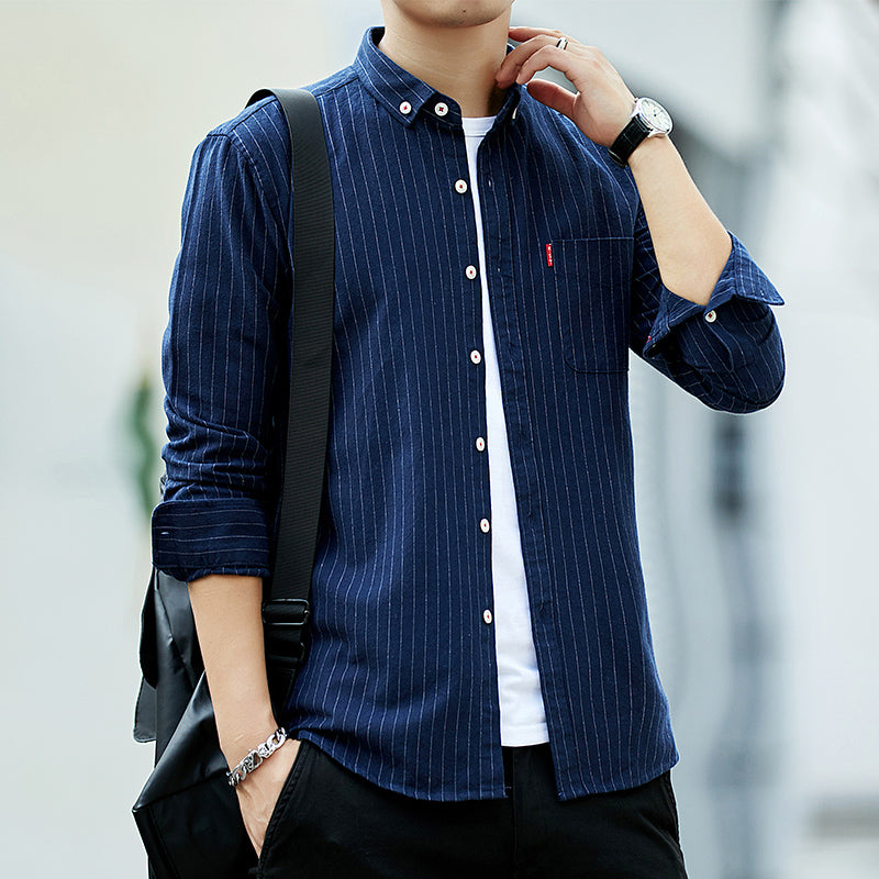 Long-Sleeved Casual Men's Shirt - Frazeshop