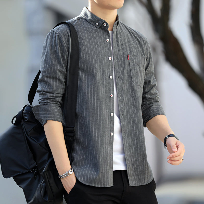 Long-Sleeved Casual Men's Shirt - Frazeshop