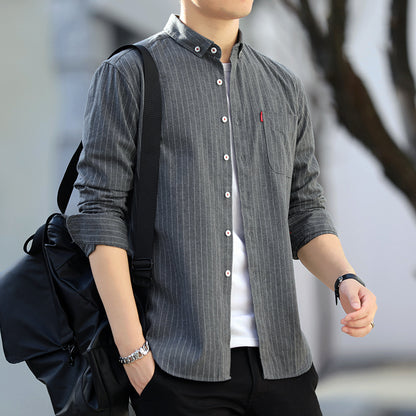 Long-Sleeved Casual Men's Shirt - Frazeshop