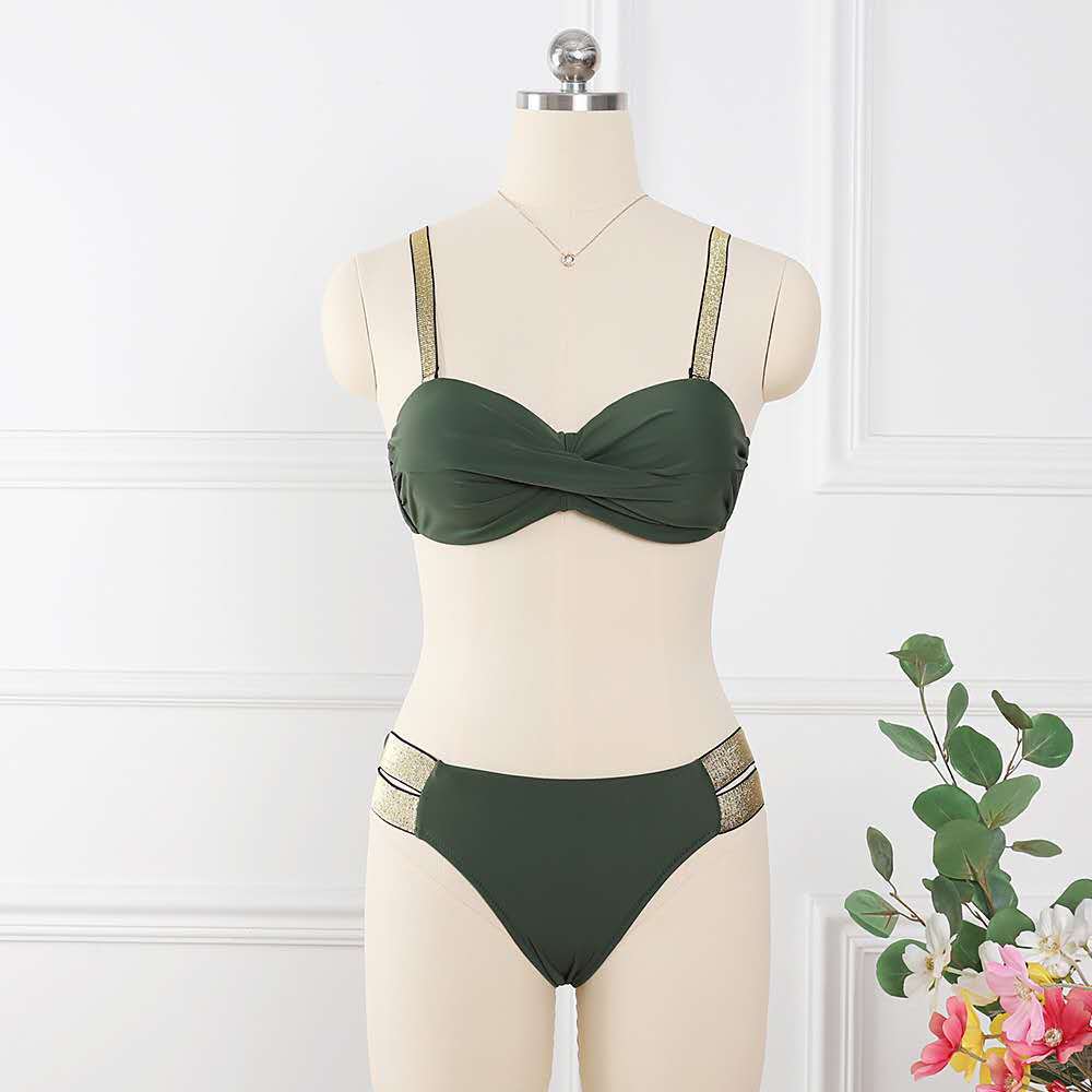 Mid-Waist Bandeau Women's Swimwear -  Frazeshop