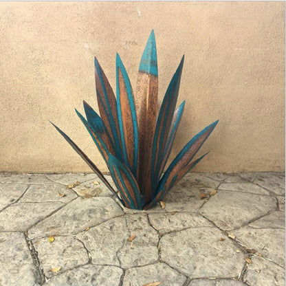 Metal Art Leaves | Tequila Rustic Sculpture | Rust Garden Yard Art Statues - Frazeshop