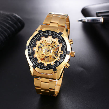 Men's Mechanical Watch Steel Band Fashion Watch - Frazeshop