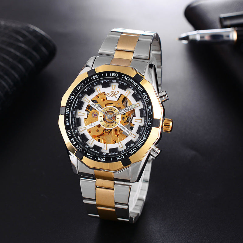 Men's Mechanical Watch Steel Band Fashion Watch - Frazeshop