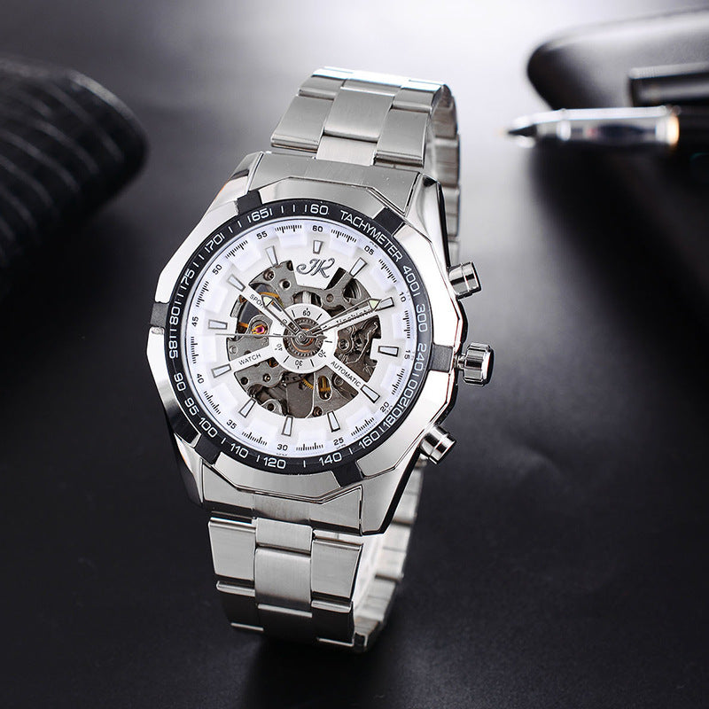 Men's Mechanical Watch Steel Band Fashion Watch - Frazeshop