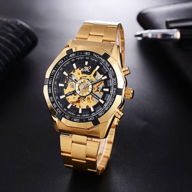 Men's Mechanical Watch Steel Band Fashion Watch - Frazeshop