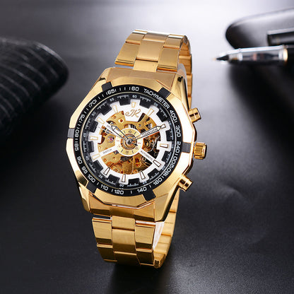 Men's Mechanical Watch Steel Band Fashion Watch - Frazeshop