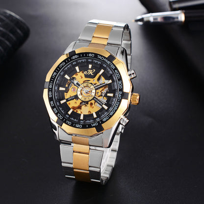 Men's Mechanical Watch Steel Band Fashion Watch - Frazeshop
