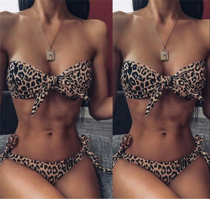 Ladies Fashion Leopard Swimwear - Frazeshop