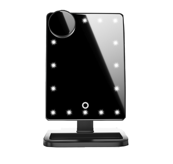 Touch Screen Makeup Mirror With 20 LED Light Bluetooth Music Speaker 10X Magnifying Mirrors Lights - Frazeshop